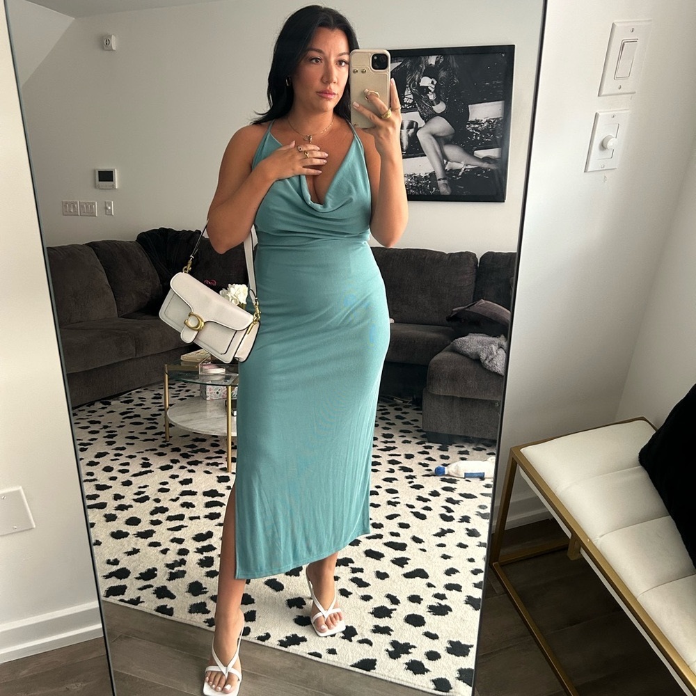 Forever 21 Teal Ribbed Dress
